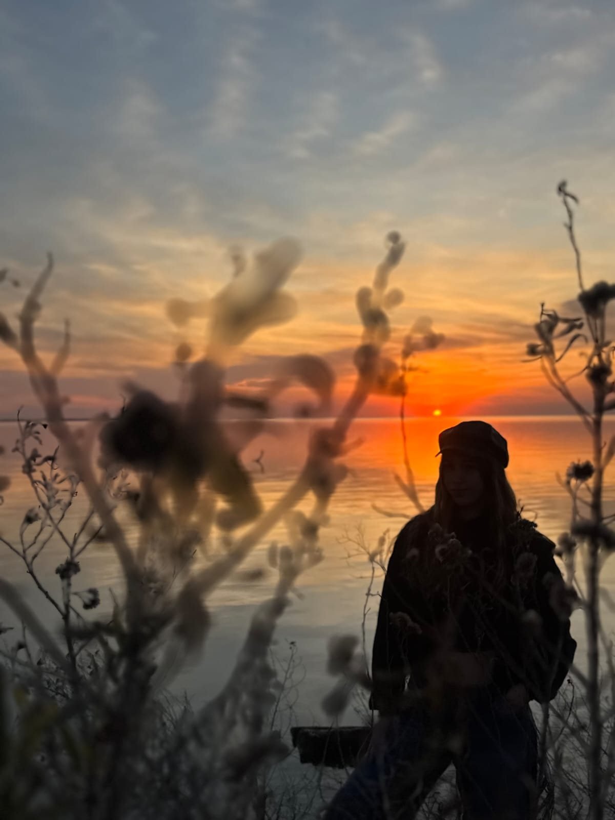 Foto artística del atardecer